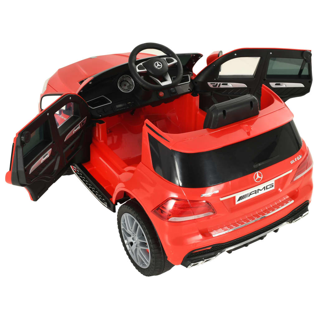 vidaXL bērnu rotaļu auto, Mercedes Benz GLE63S, plastmasa, sarkans