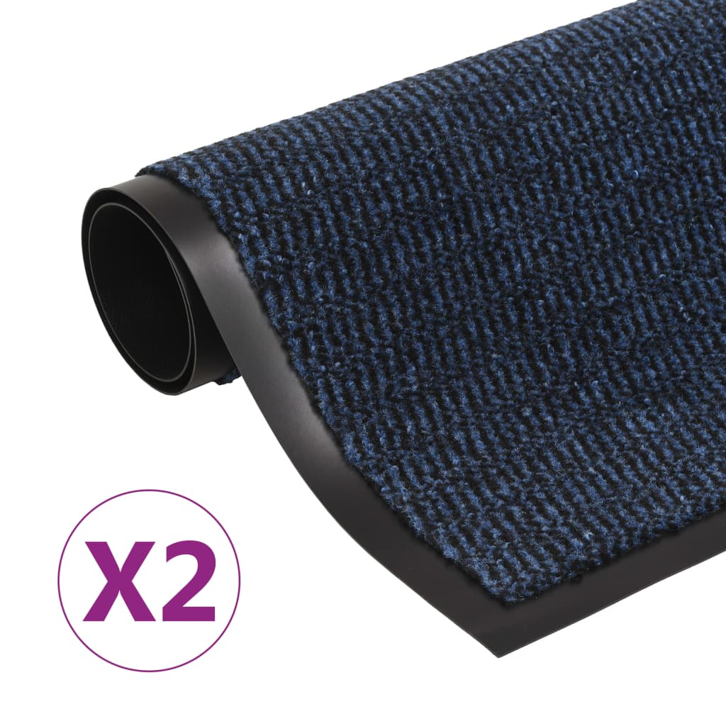 vidaXL paklāji, 2 gab., taisnstūra formas, 60x90 cm, zili