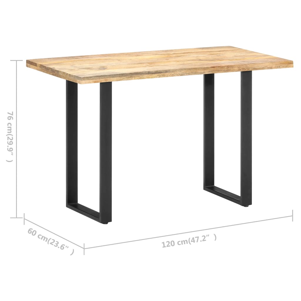 vidaXL virtuves galds, 120x60x76 cm, mango masīvkoks