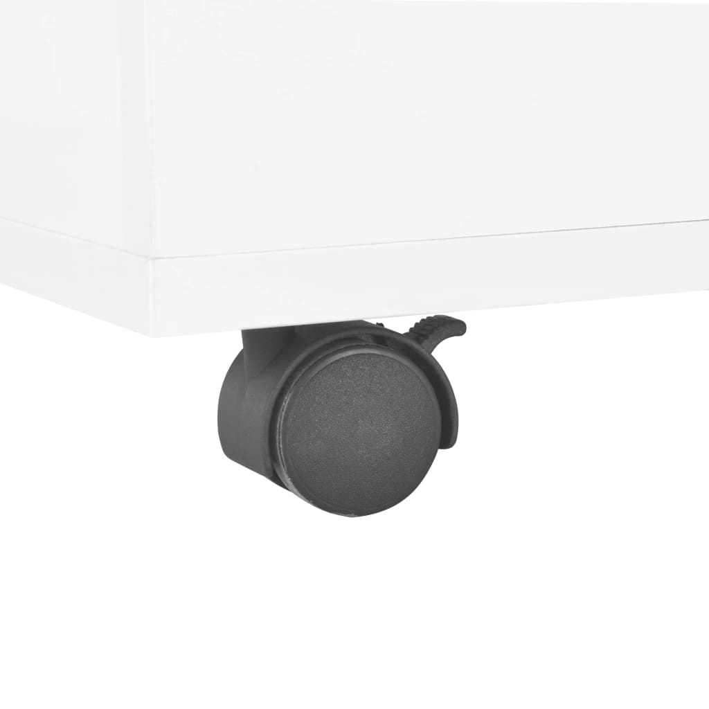 vidaXL kafijas galdiņš, 60x60x35 cm, spīdīgi balts, skaidu plāksne