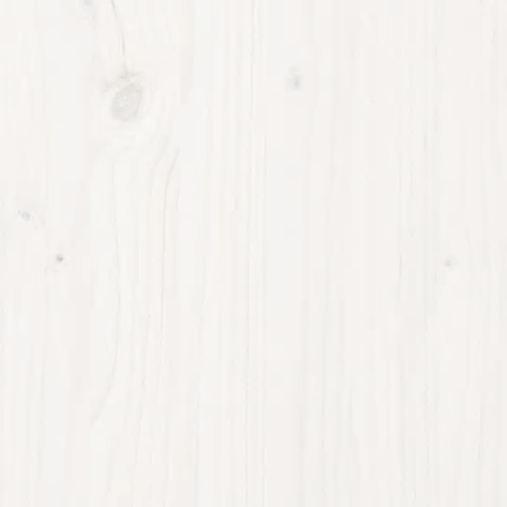 vidaXL veļas grozs, balta, 44x44x66 cm, priedes masīvkoks