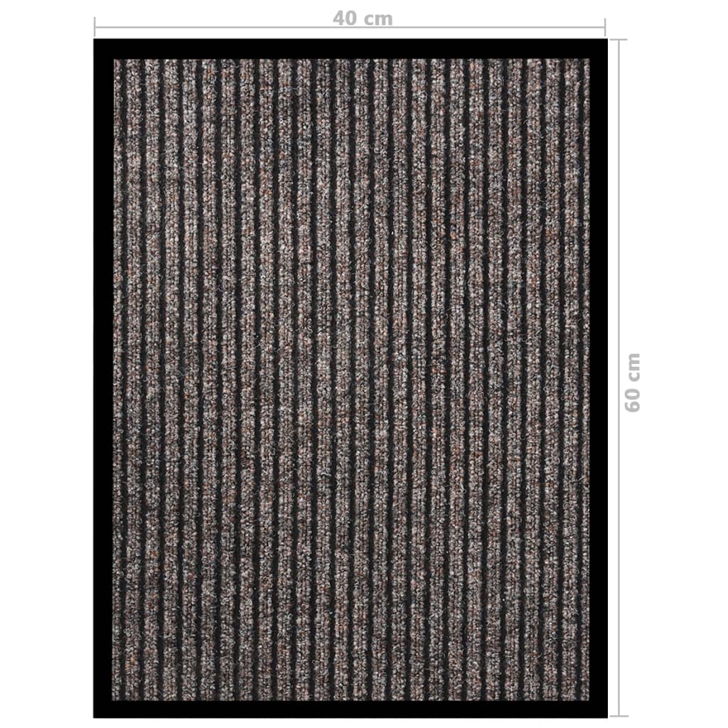 vidaXL durvju paklājs, svītrains, bēšs, 40x60 cm