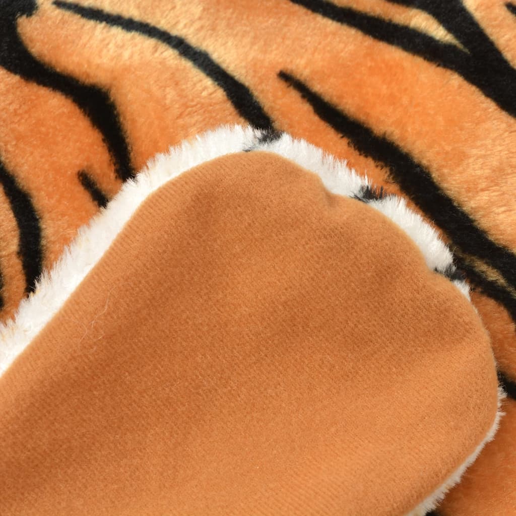 vidaXL tīģera paklājs, 144 cm, brūns plīšs