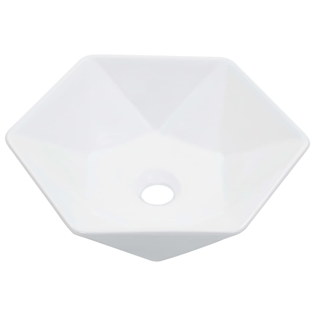 vidaXL izlietne, 41x36,5x12 cm, keramika, balta