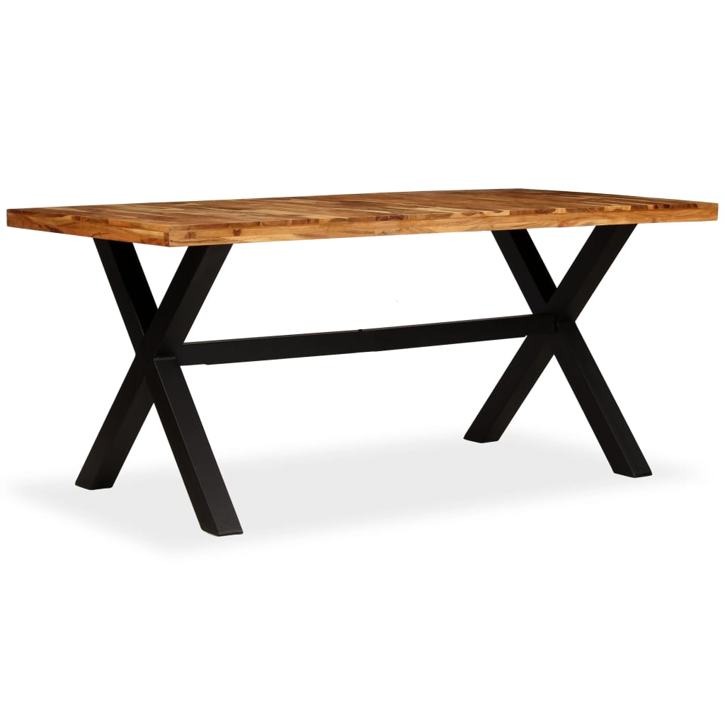 vidaXL virtuves galds, 180x90x76 cm, akācijas un mango masīvkoks