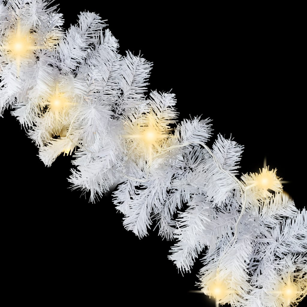 vidaXL Ziemassvētku vītne ar LED lampiņām, 10 m, balta