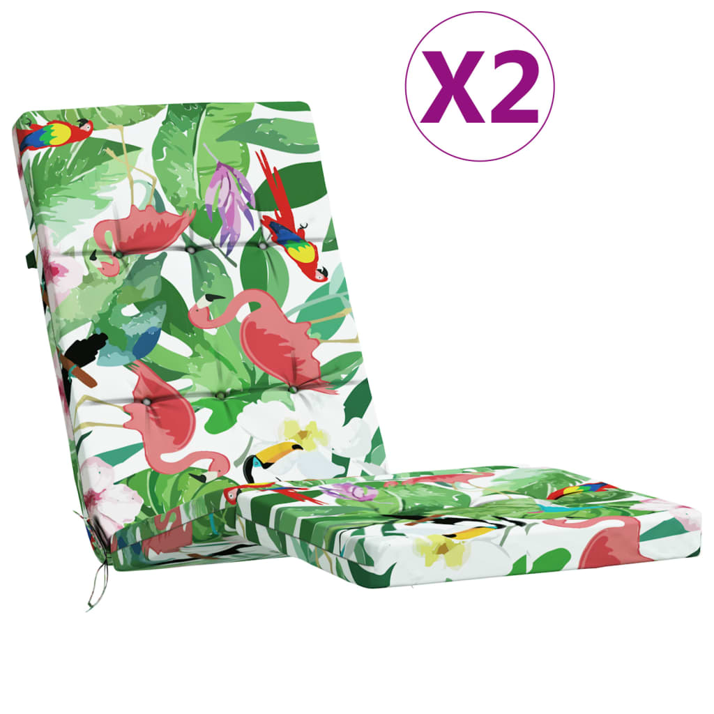 vidaXL dārza krēslu spilveni, 2 gab., oksforda audums, krāsaini