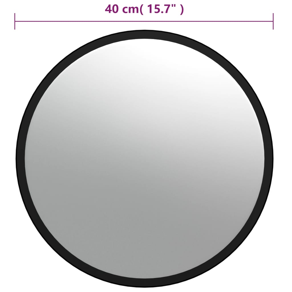 vidaXL iekštelpu satiksmes spogulis, izliekts, melns, Ø40 cm, akrils