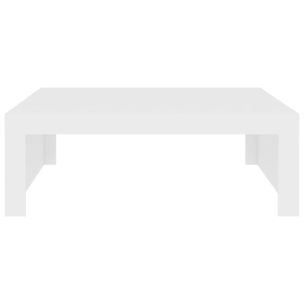 vidaXL kafijas galdiņš, 100x100x35 cm, balts, skaidu plāksne