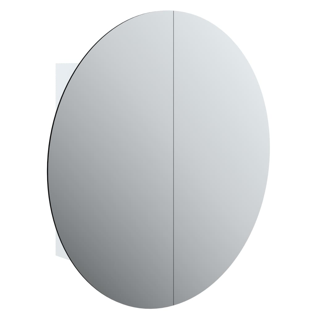 vidaXL vannasistabas skapītis, spogulis ar LED, balts, 54x54x17,5 cm
