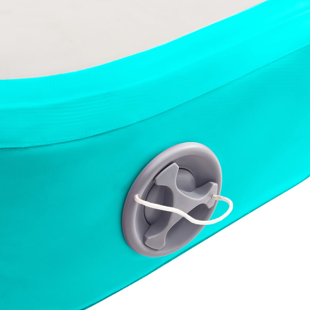 vidaXL piepūšams vingrošanas paklājs ar pumpi, 60x100x10 cm, zaļš PVC