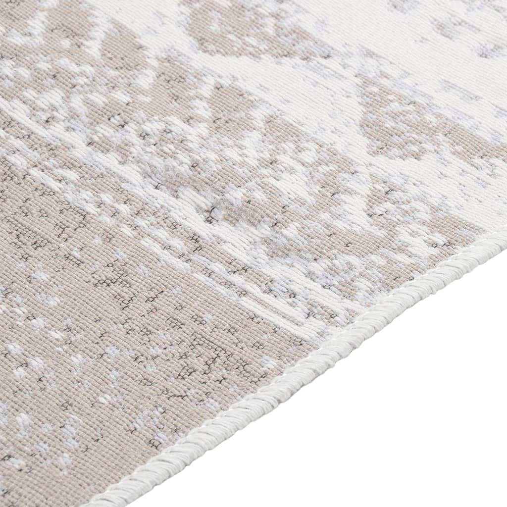 vidaXL paklājs, bēšs, 120x180 cm, kokvilna