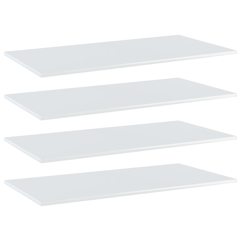 vidaXL plauktu dēļi, 4 gab., balti, 100x50x1,5 cm, skaidu plāksne