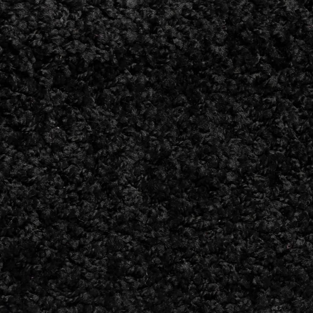 vidaXL kāpņu paklāji, 15 gab., 56x17x3 cm, melni