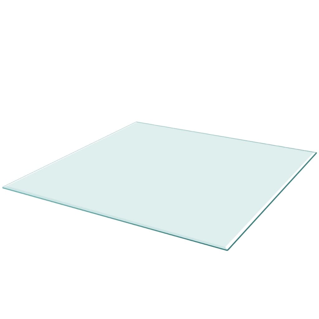 vidaXL galda virsma, 800x800 mm, rūdīts stikls, kvadrātveida