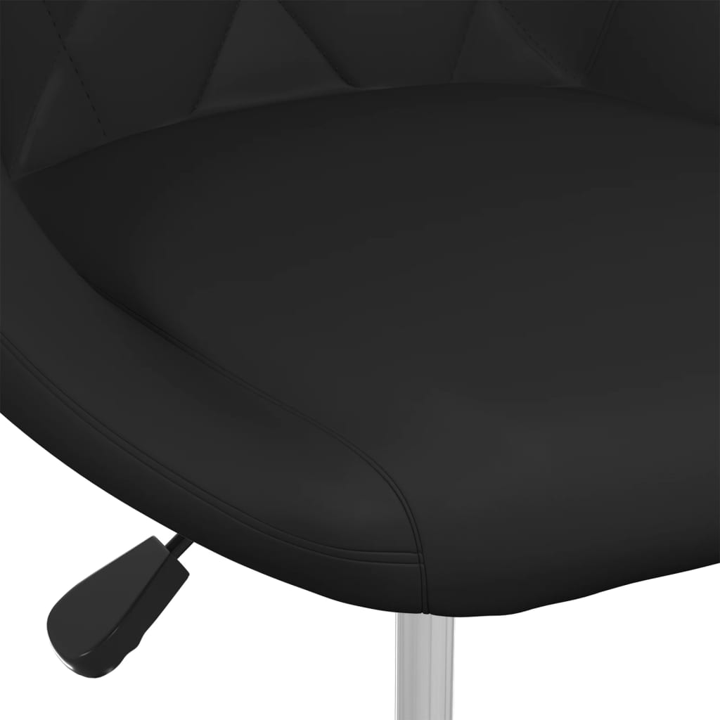 vidaXL virtuves krēsls, melna mākslīgā āda