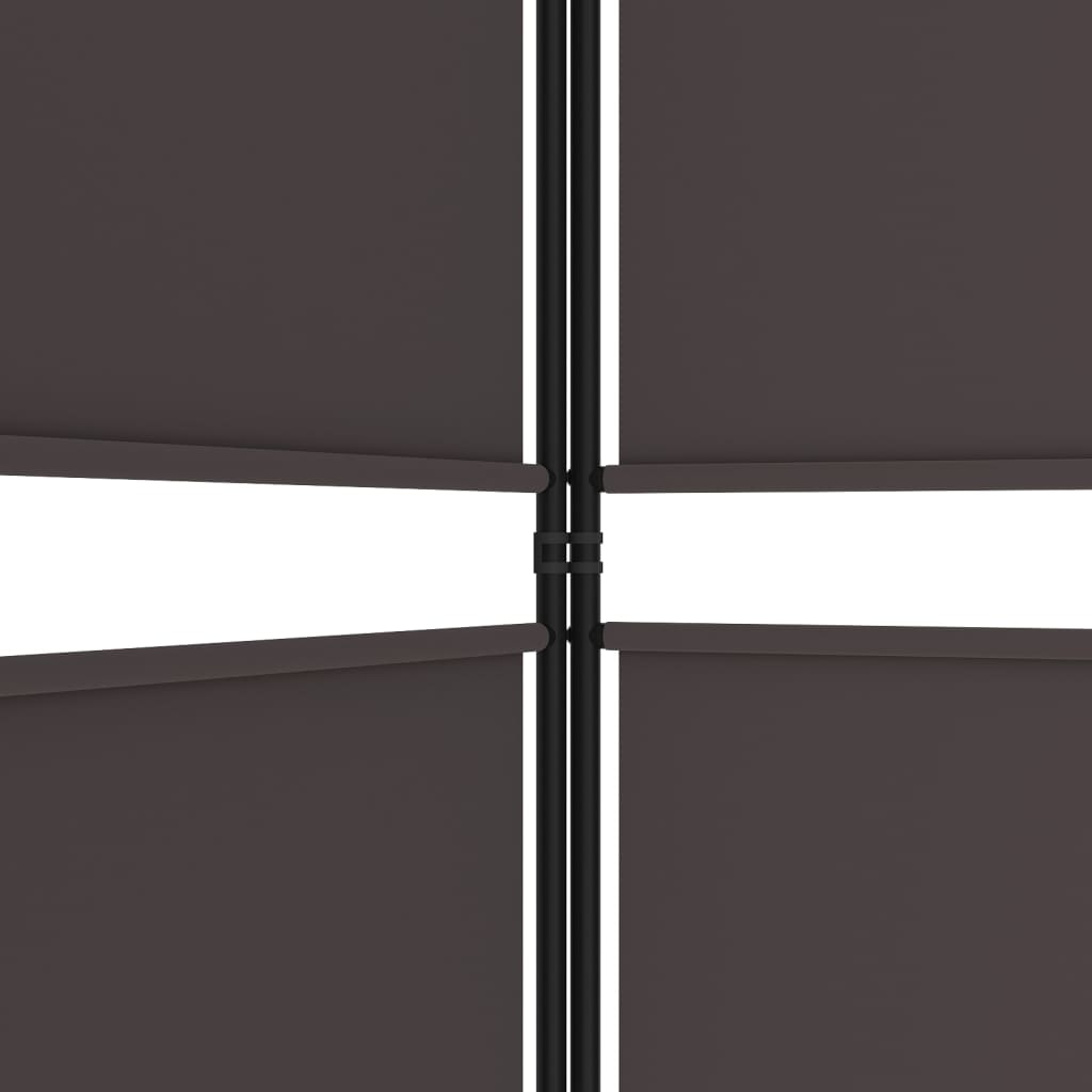 vidaXL 3-paneļu istabas aizslietnis, 150x220 cm, brūns audums