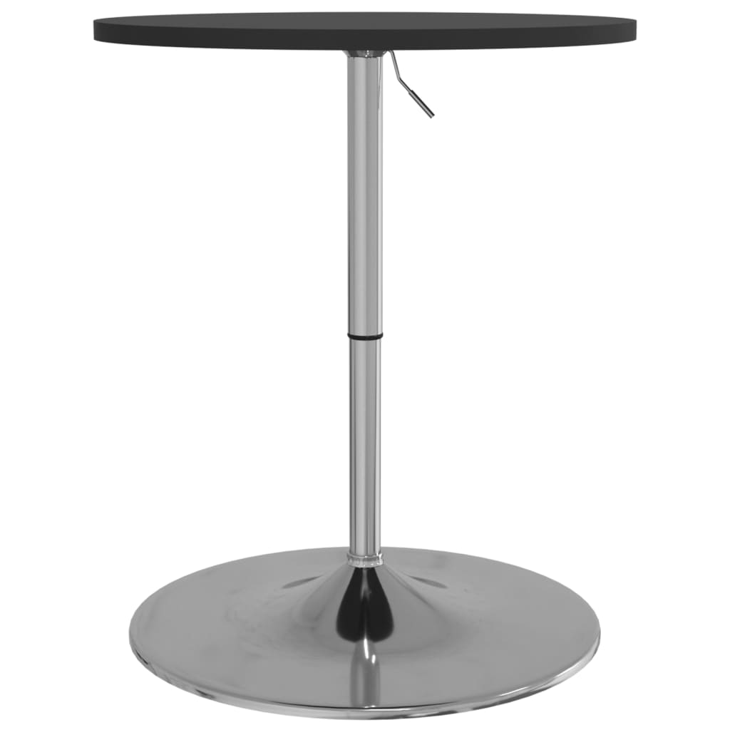 vidaXL bāra galds, 60x60x90 cm, melns, inženierijas koks, tērauds