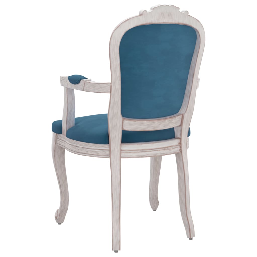 vidaXL virtuves krēsls, 62x59,5x100,5 cm, zils samts