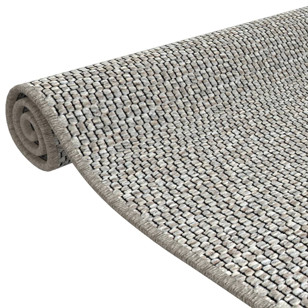 vidaXL paklājs, sizala izskats, pelēkbrūns, 50x100 cm