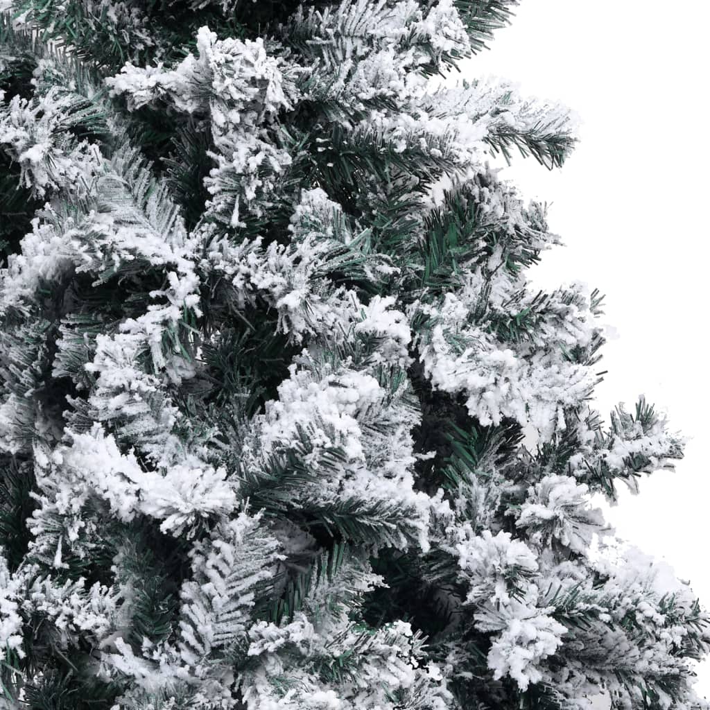 vidaXL izgaismota mākslīgā Ziemassvētku egle ar rotājumiem, 210cm, PVC