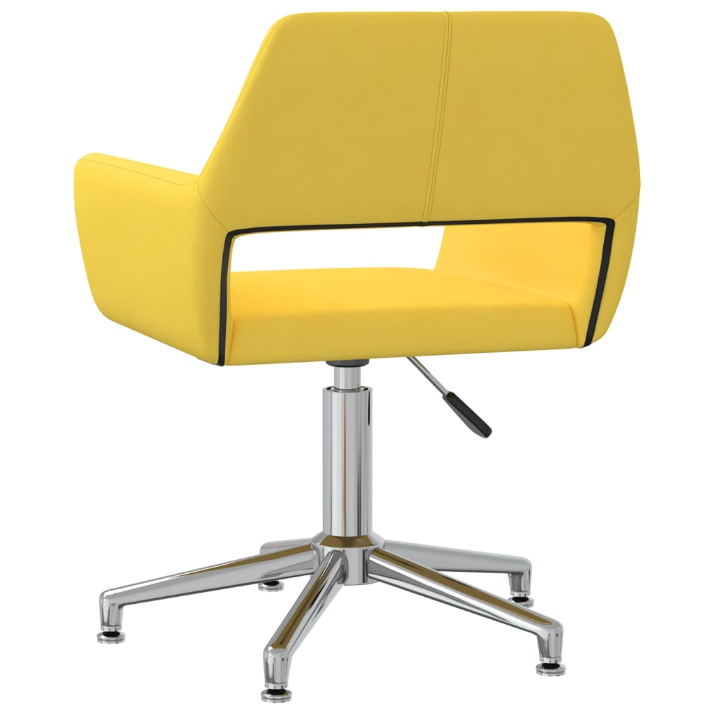 vidaXL biroja krēsls, dzeltens audums