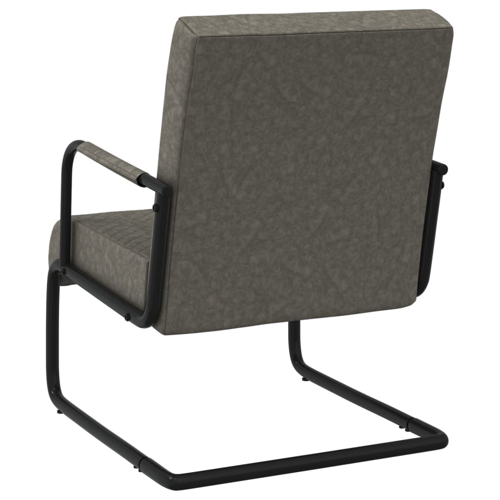 vidaXL konsoles krēsls, tumši pelēka mākslīgā āda