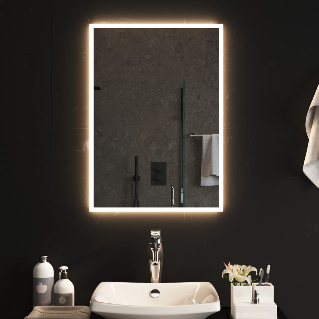 vidaXL vannasistabas spogulis ar LED, 50x70 cm