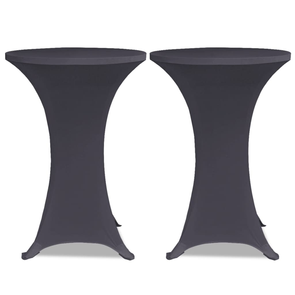 vidaXL galdu pārvalki, 4 gab., 80 cm, elastīgi, antracīta pelēki