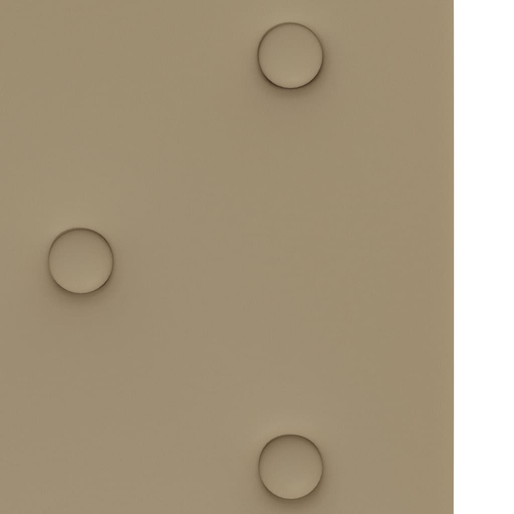 vidaXL sienas paneļi, 12 gab., kapučīno krāsa, 90x30 cm, mākslīgā āda