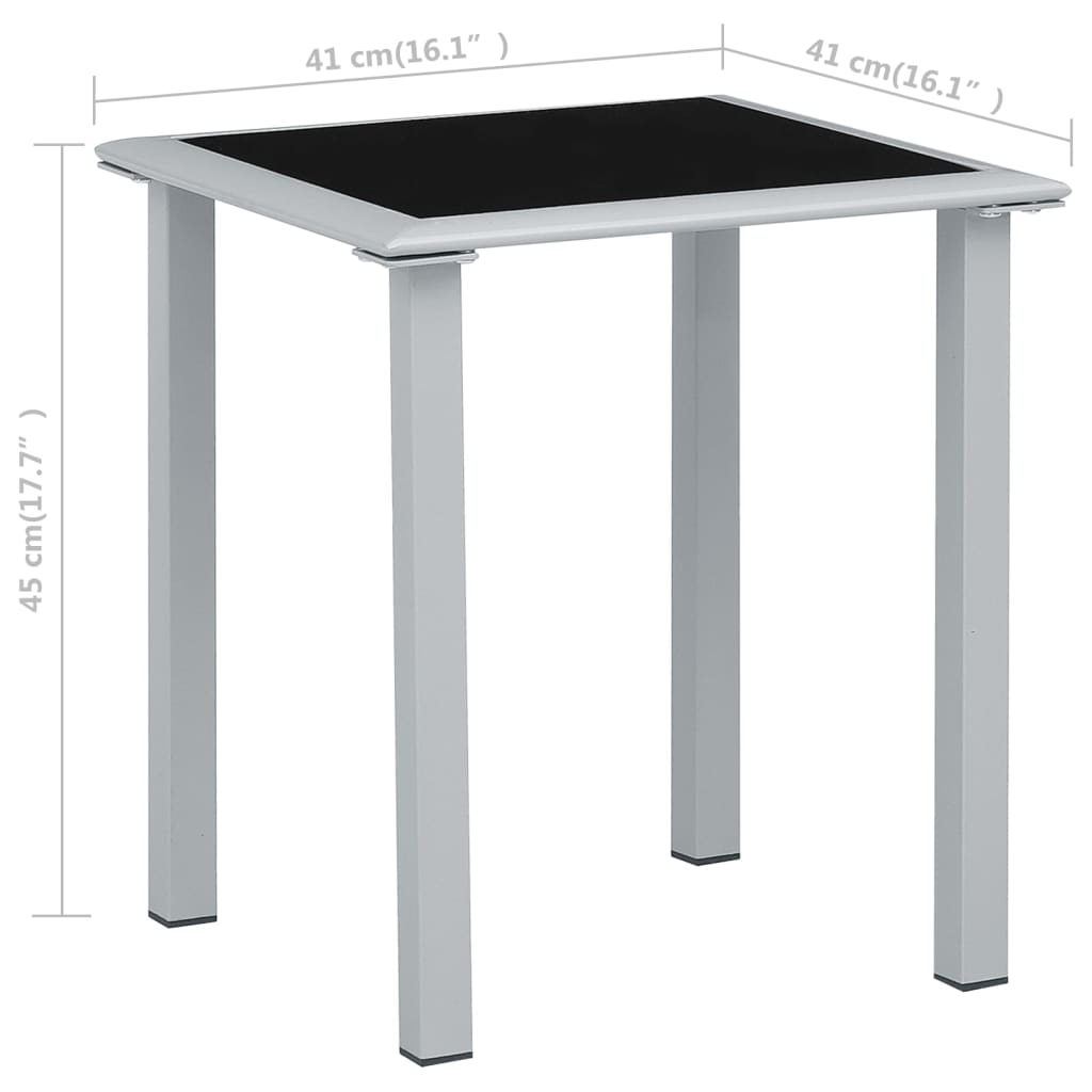 vidaXL sauļošanās zviļņi, 2 gab., ar galdiņu, krēmkrāsas, alumīnijs