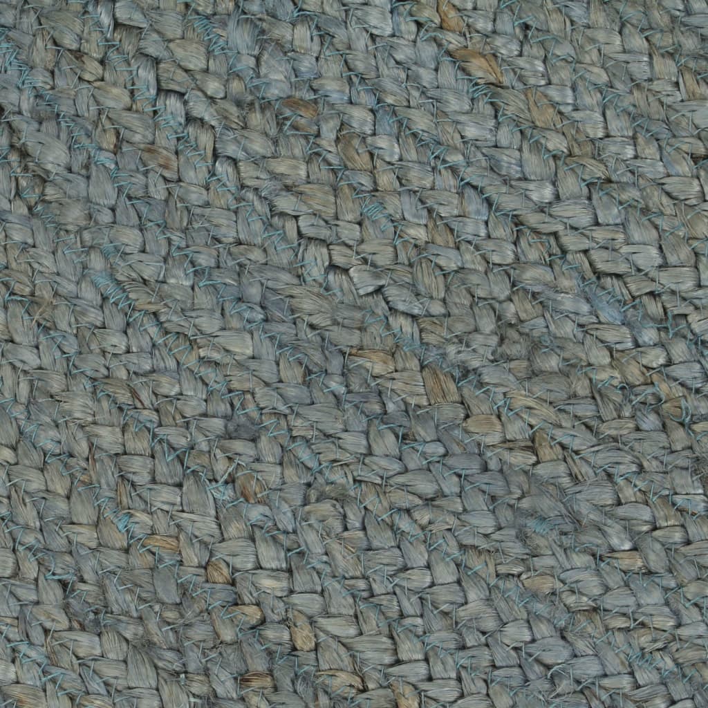 vidaXL paklājs, 90 cm, roku darbs, apaļš, džuta, olīvu zaļš