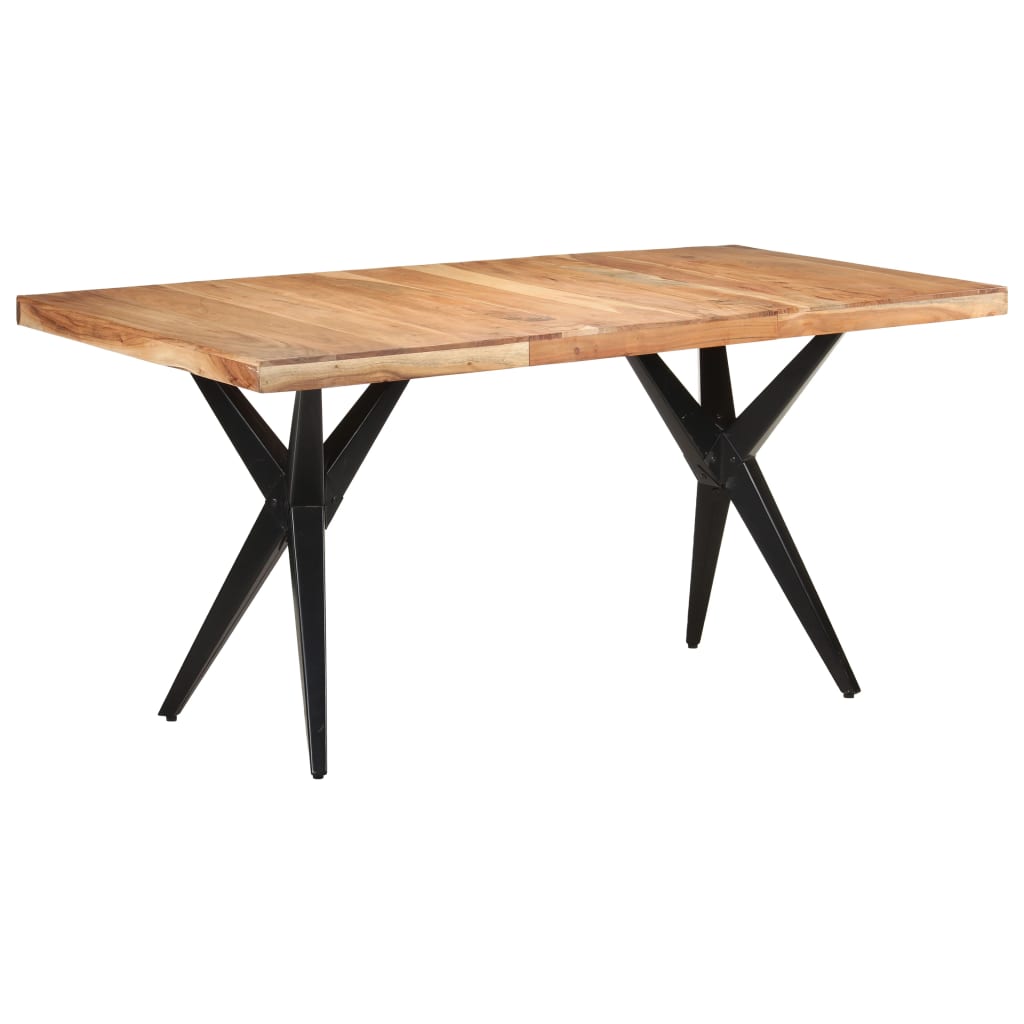 vidaXL virtuves galds, 160x80x76 cm, akācijas masīvkoks