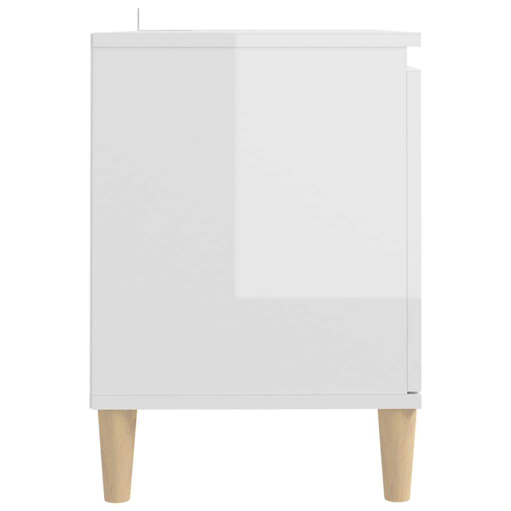 vidaXL TV skapītis, spīdīgi balts, 103,5x35x50 cm, skaidu plāksne