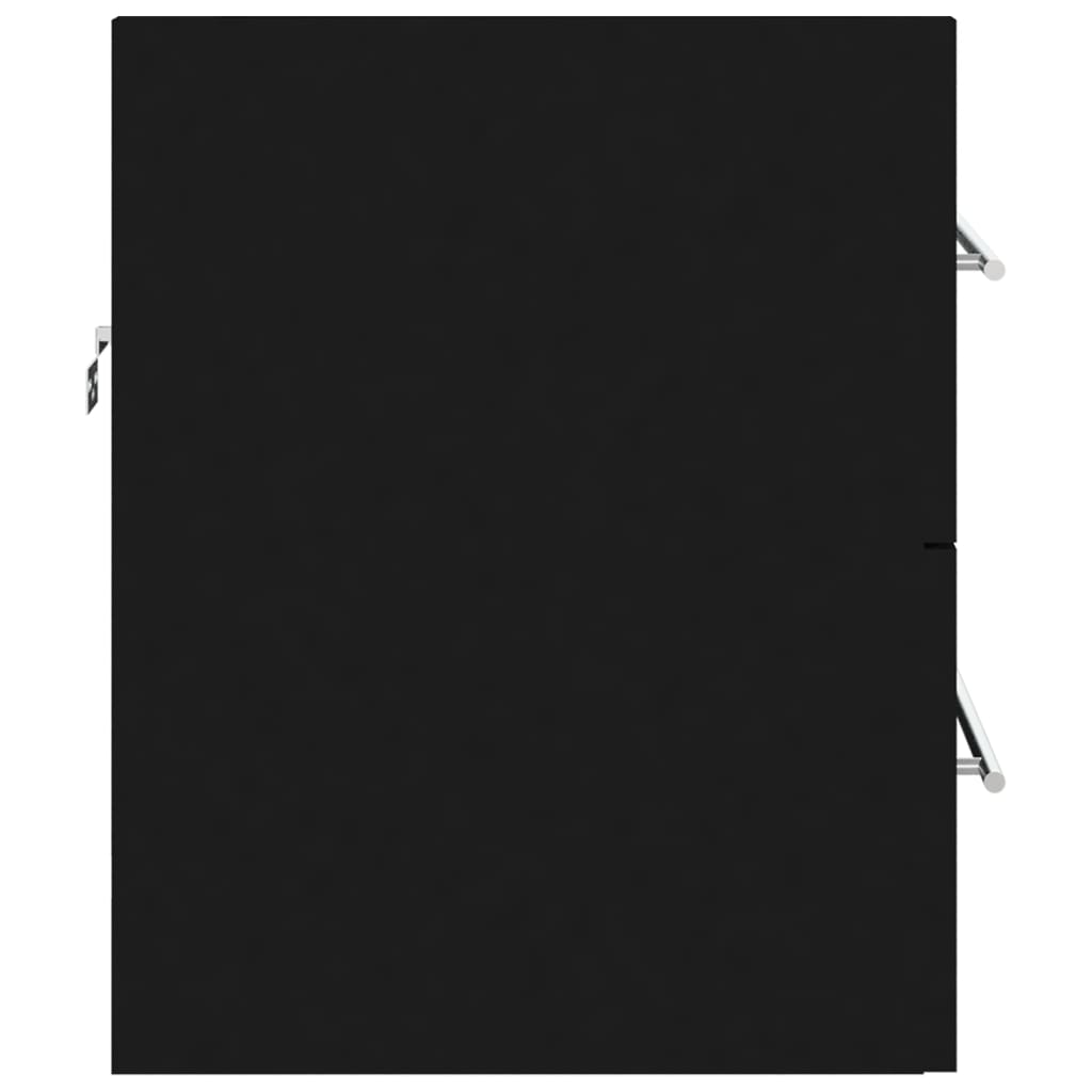 vidaXL izlietnes skapītis, melns, 60x38,5x48 cm, skaidu plāksne
