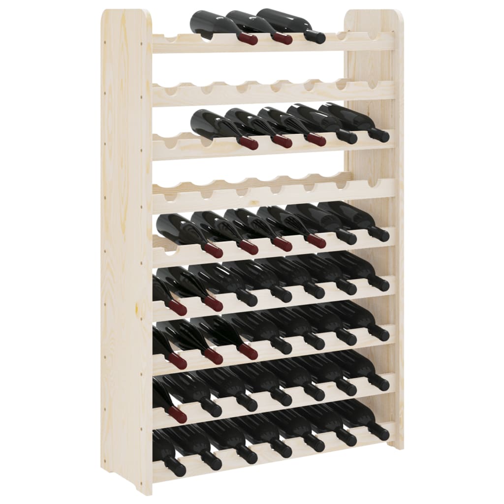 vidaXL vīna pudeļu plaukts, 72,5x25x111,5 cm, priedes masīvkoks