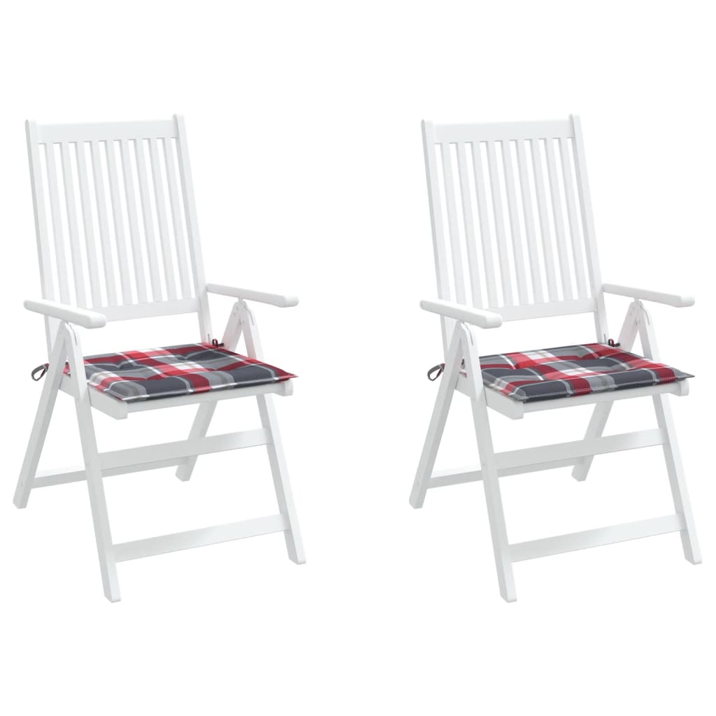 vidaXL dārza krēslu spilveni, 2 gab., četrstūri, 40x40x3 cm, audums