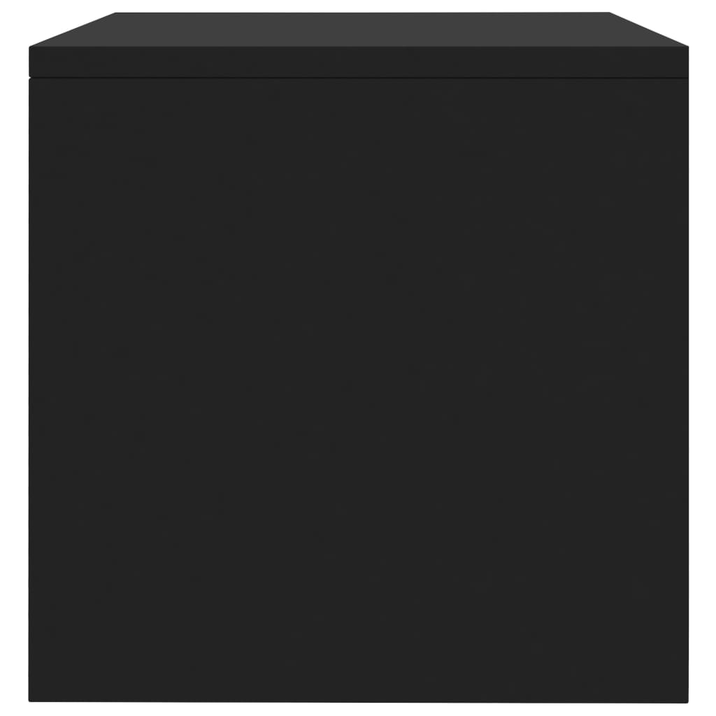 vidaXL naktsskapīši, 2 gab., 40x30x30 cm, melni, skaidu plāksne