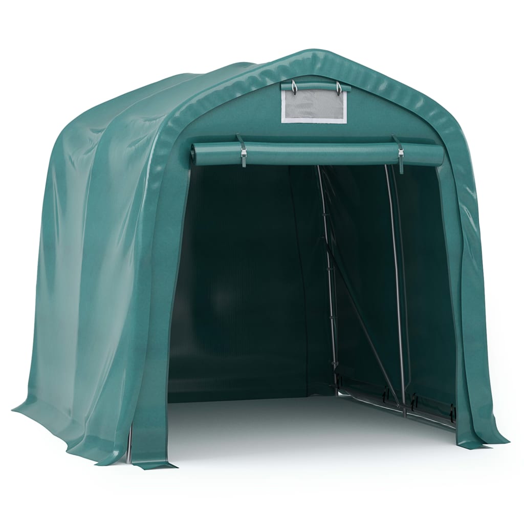 vidaXL garāžas telts, PVC, 1,6x2,4 m, zaļa