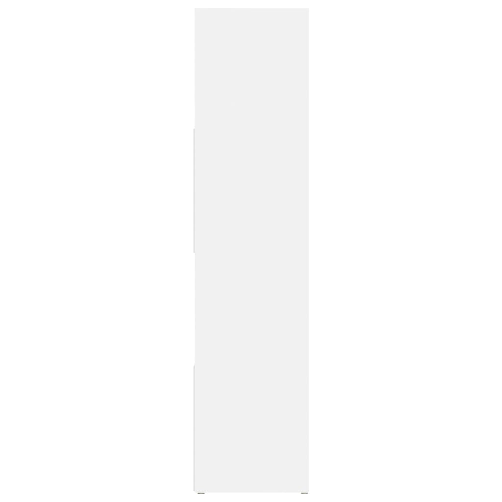 vidaXL grāmatu plaukts, aizslietnis, balts, 105x24x102 cm