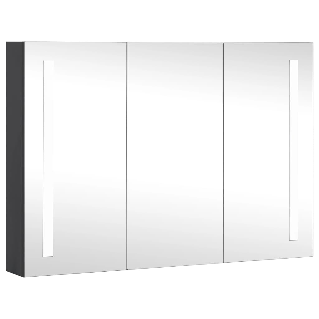 vidaXL vannasistabas skapītis ar spoguli un LED, 89x14x62 cm