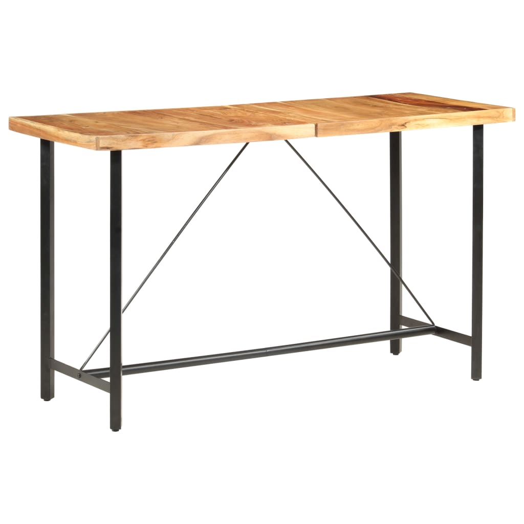 vidaXL bāra galds, 180x70x107 cm, akācijas masīvkoks