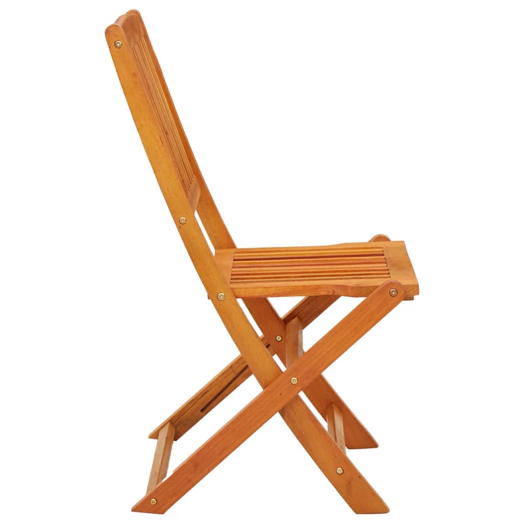 vidaXL saliekami dārza krēsli, 2 gab., eikalipta masīvkoks