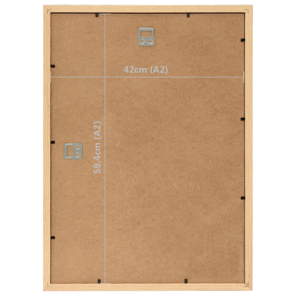vidaXL foto rāmji, 5 gab., sienai vai galdam, gaiša ozola, 42x59,4 cm