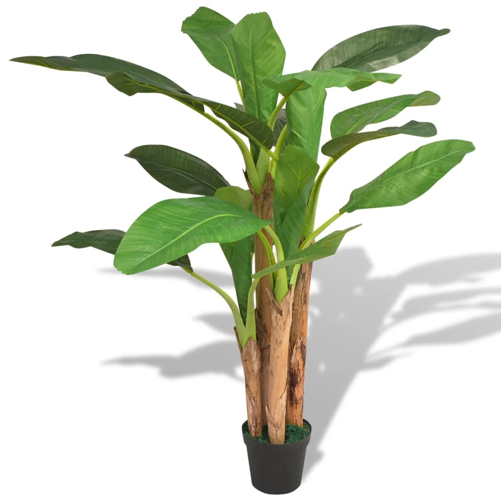 vidaXL mākslīgais augs, banānkoks ar podiņu, 175 cm, zaļš