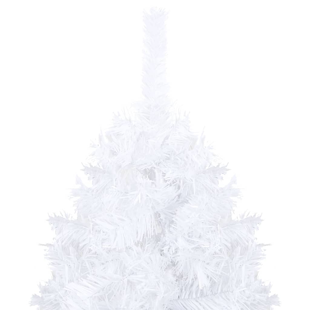 vidaXL izgaismota mākslīgā Ziemassvētku egle ar rotājumiem, 120cm, PVC