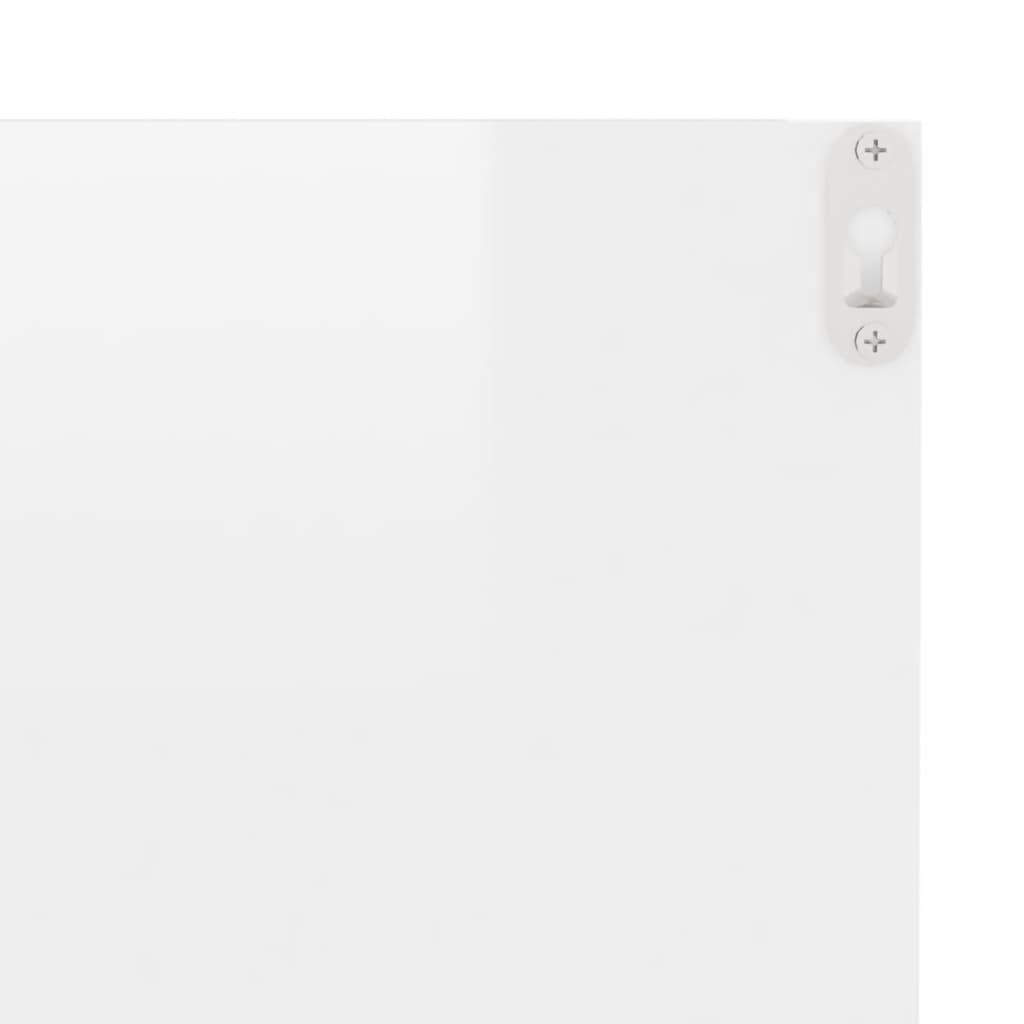 vidaXL sienas plaukti, 2 gab., 40x11,5x18 cm, spīdīgi balti