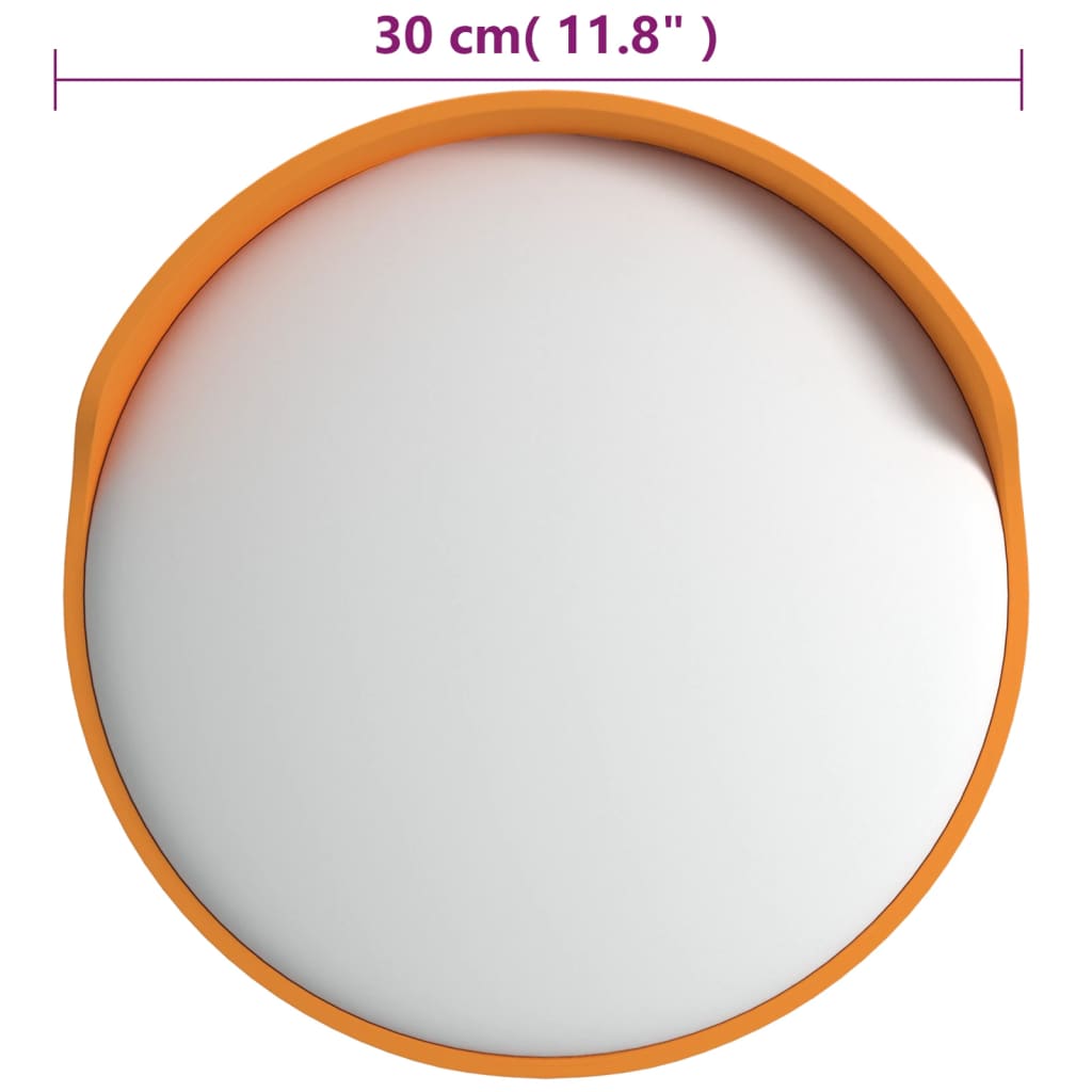 vidaXL satiksmes spogulis, izliekts, oranžs, Ø30 cm, polikarbonāts