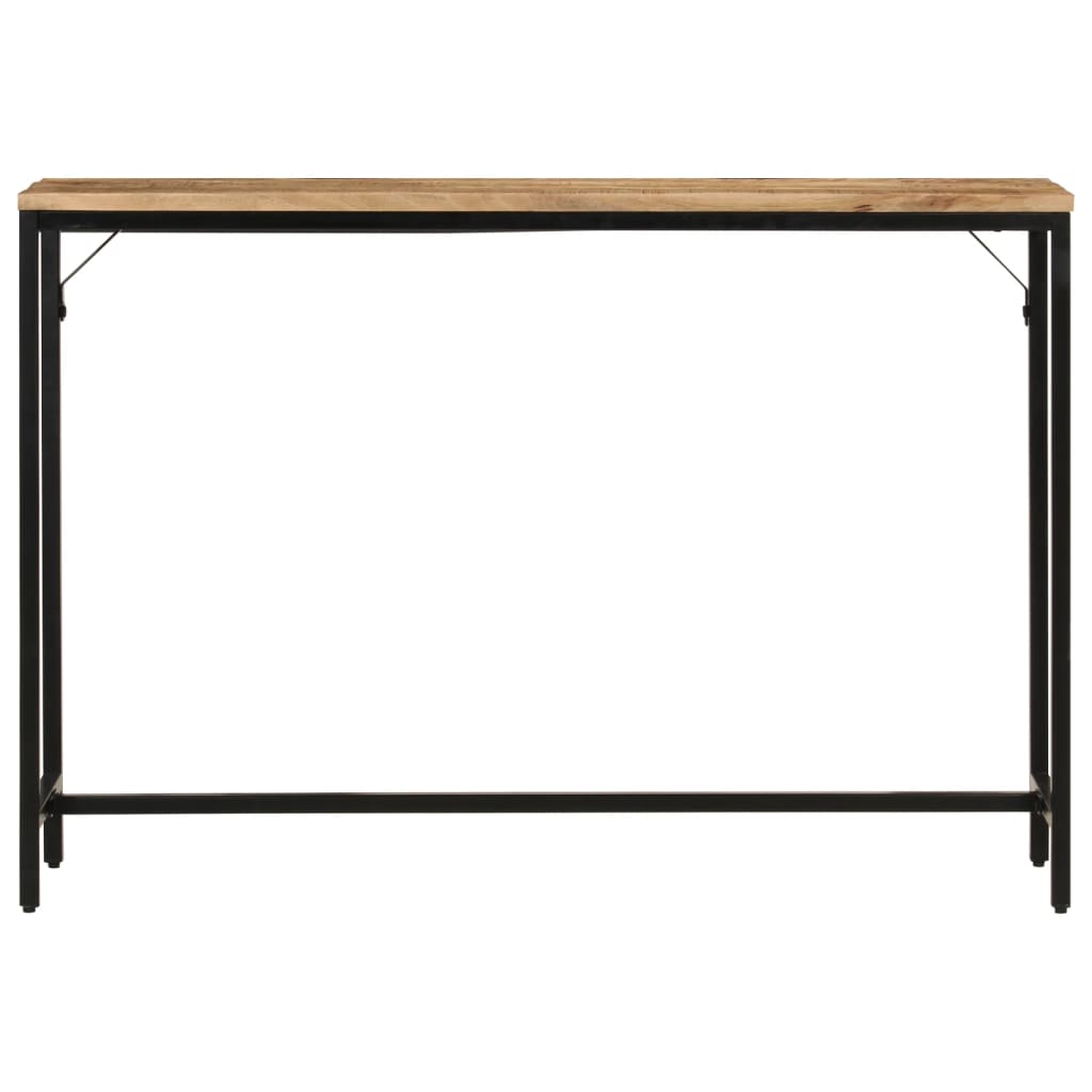 vidaXL konsoles galdiņš, 110x30x75 cm, neapstrādāts mango koks, dzelzs