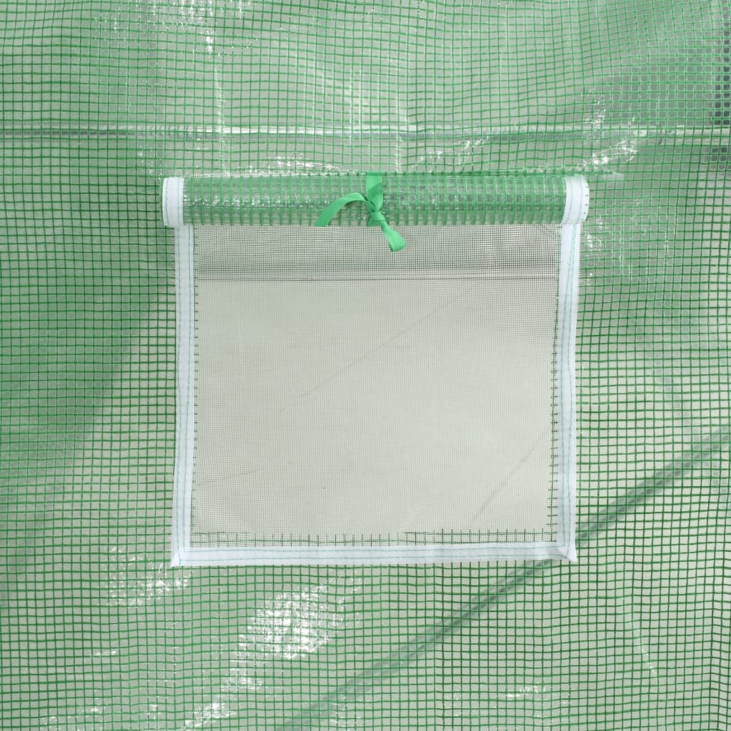 vidaXL siltumnīca ar tērauda rāmi, zaļa, 24 m², 8x3x2 m